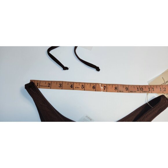 SAME Los Angeles Swim Bikini Set 2Pc Triangke Top L 90s Bottom Medium Brown SZ M - Picture 7 of 16